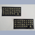 Foto de 2 adhesivos para teclado, color negro con manos de una tonalidad amarilla